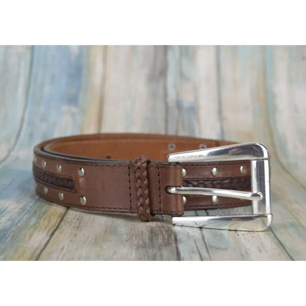 Michael Kors Studded Braided Belt Size 30